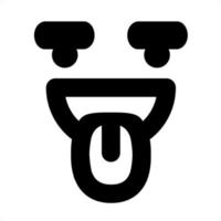 happy big eyebrow face icon vector