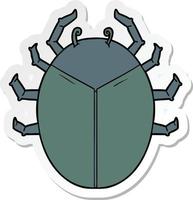 sticker of a giant bug cartoon vector