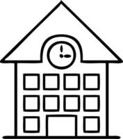 line drawing cartoon town house vector