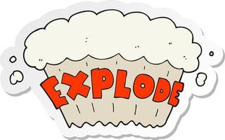 sticker of a cartoon explosion vector