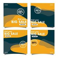 colorful year end big sale collection vector illustration