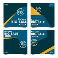 colorful year end big sale collection vector illustration