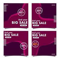 colorful year end big sale collection vector illustration