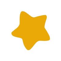 Yellow star. Flat style. vector