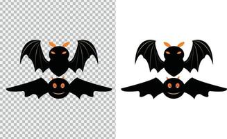 diseño de vector de vampiro de silueta de murciélago negro de halloween