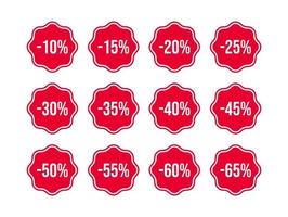 Sale discount icon vector design. red circle discount