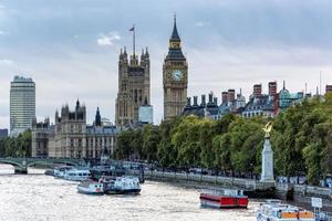 LONDON - NOVEMBER 3. View along the River Thames in London on November 3, 2013,. Unidentified people photo