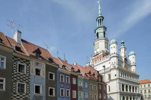 Poznan, Poland, 2014. Row of multicoloured houses in Poznan photo