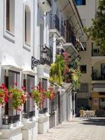 ESTEPONA, ANDALUCIA, SPAIN - MAY 5. Street scene in Estepona Spain on May 5, 2014. Unidentified people.