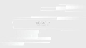 fondo geométrico blanco y gris abstracto con efecto de luz. diseño de tecnología con diseño de movimiento de alta velocidad. ilustración vectorial vector