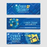 Cyber Security Awareness Banner Template vector