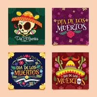 plantilla de redes sociales del día de los muertos vector