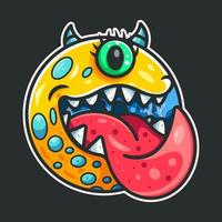 cute monster for icon, logo and sticker vector