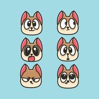 COLLECTION CAT STICKER vector