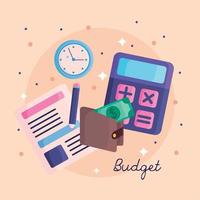 concepto de gestión presupuestaria vector