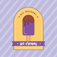 ice cream stamp vector
