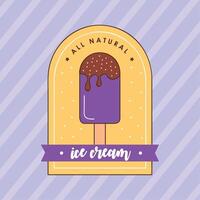 ice cream stamp vector