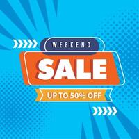 weekend sale lettering vector