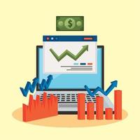 stock market infographic vector