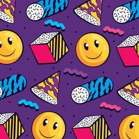 90s nostalgia pattern vector