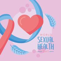 sexual health day lettering vector