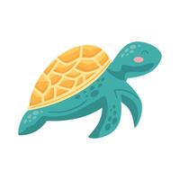 turtle sealife animal swiming vector