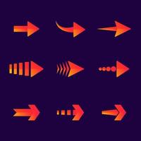 Arrow Icon Set Collection vector