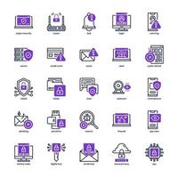 Cyber Security icon pack for your website design, logo, app, UI. Cyber Security icon mix line and solid design. Vector graphics illustration and editable stroke.