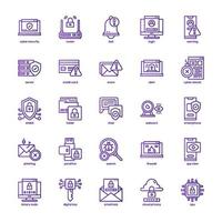 Cyber Security icon pack for your website design, logo, app, UI. Cyber Security icon basic line gradient design. Vector graphics illustration and editable stroke.