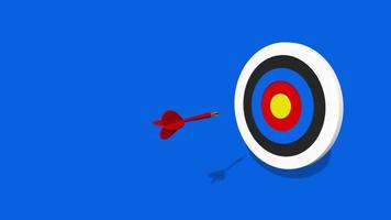 Dartboard Three Arrows Hit Exactly Target, Our Mission, Achieve You Business Goal, Find Your Destination, 3D Rendering video