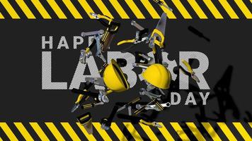 Labor Day Elements Collision, Dynamic 3D Rendering, Chroma Key, Luma Matte Selection of Elements video