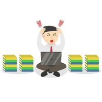 Stress Out design character on white background vector