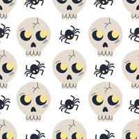 Seamless skull background. Background for Halloween party vector