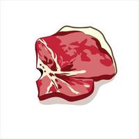 t-bone - una imagen vectorial de un trozo de filete de carne. jugoso trozo de carne. imagen aislada. imagen original. uso universal vector