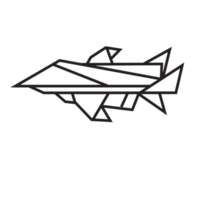 jet origami illustration design. linje konst geometrisk för ikon, logotyp, design element, etc png
