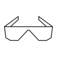 diseño de ilustración de origami de gafas. arte lineal geométrico para icono, logotipo, elemento de diseño, etc. png