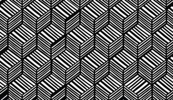 Textil de adorno de patrones sin fisuras rítmicos en blanco y negro vector