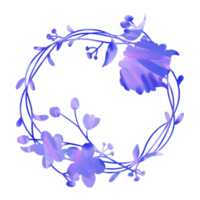 guirnalda floral estilo pincel png