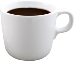 Kaffee in weißer Tasse isoliert png