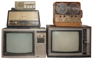 Old TV isolated png