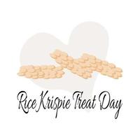 Rice Krispie Treat Day, idea for a poster or menu design vector