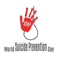 World Suicide Prevention Day, idea for a postcard or banner, rescue and psychological assistance vector