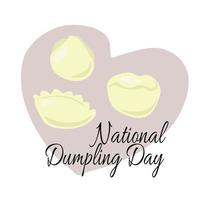 National Dumpling Day, idea for poster, banner or menu design vector