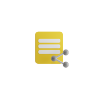 3d icono de archivo aislado con formato png