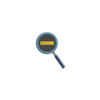 Icono de error de computadora aislado 3D png