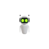 Icono de robot de servicio al cliente aislado 3D png