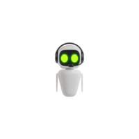3D-Symbol für isolierten Kundenservice-Roboter png
