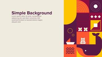 Simple background with creative shape vector