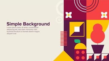 Simple background with creative shape vector