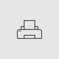 Copy, device, printer icon. Vector illustration, flat design.